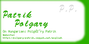 patrik polgary business card